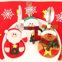 3 Pack Christmas Tableware Family Holiday Party Decorations Tableware Holder Silverware Holder