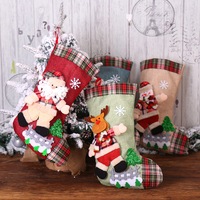 4 Pack Christmas Stockings Holiday Xmas Stockings Gift Bag Candy Bag
