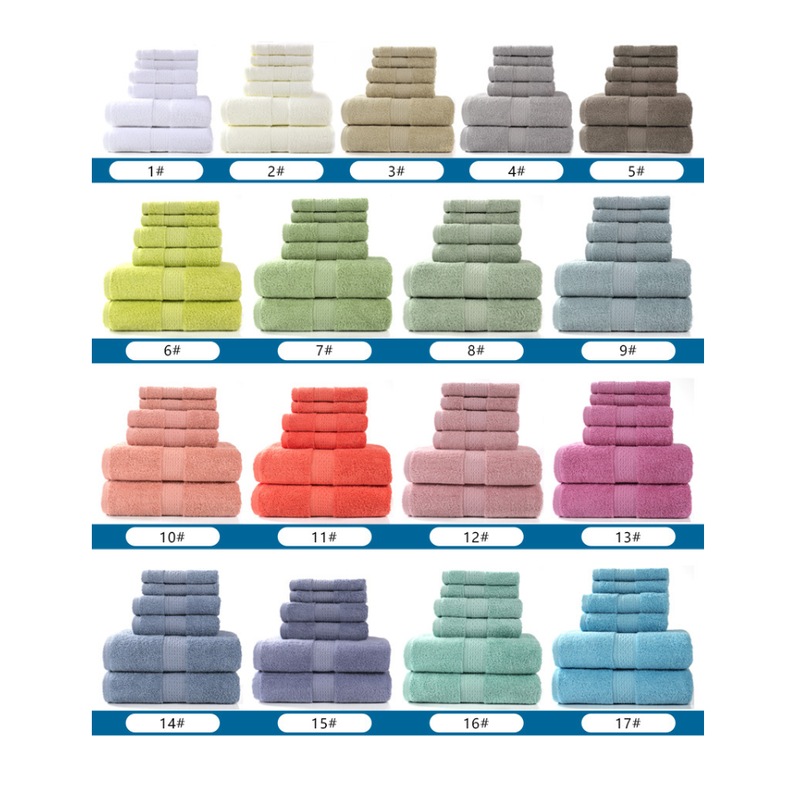 Buy 6 Pcs 100 Cotton Ultra Soft Towel Sets Bath Towel Face Towel Hand