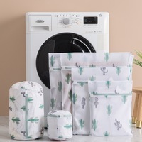 6 Pcs Mesh Laundry Bags Laundry Baskets Laundry Hampers Travel Storage Organizer Pack,Catus