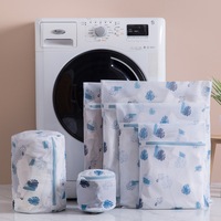 6 Pcs Mesh Laundry Bags Laundry Baskets Laundry Hampers Travel Storage Organizer Pack,Leaves