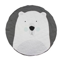 90*90cm Baby Round Play Pad Crawling Mat Crawl Cushion Air-Conditioned Blanket Rug for Kids Children Toddlers Bedroom Tummy Time Blanket