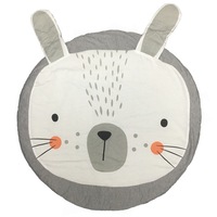 90*90cm Baby Round Play Pad Crawling Mat Crawl Cushion Air-Conditioned Blanket Rug for Kids Children Toddlers Bedroom Tummy Time Blanket