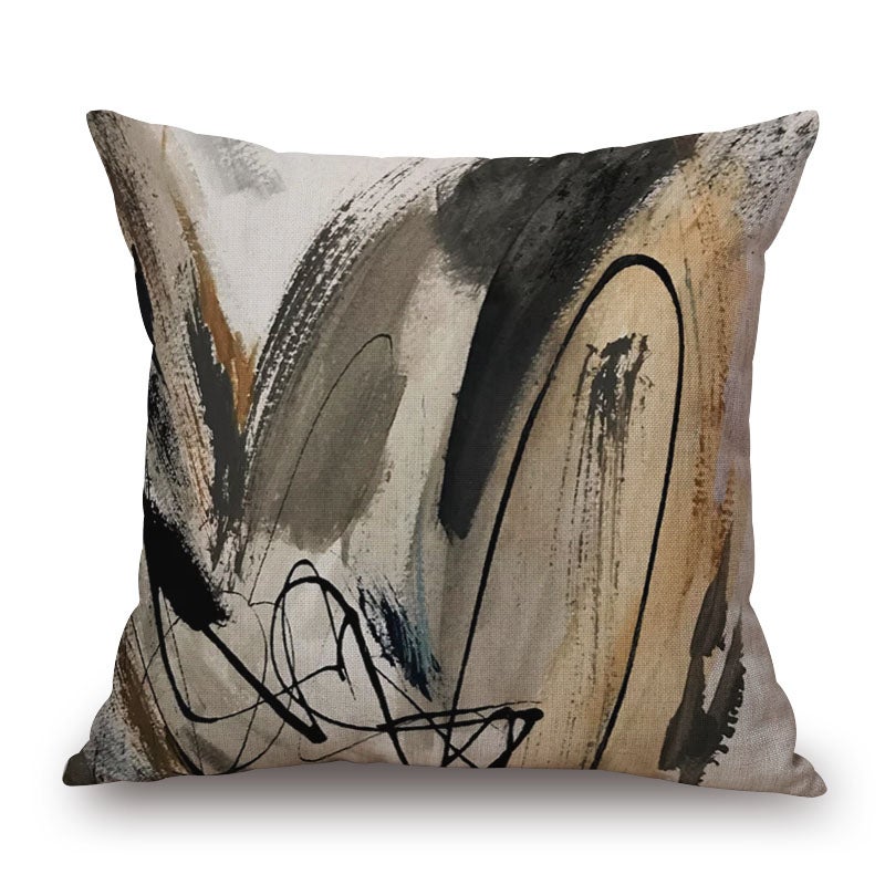 Abstract Ink Art Painting on Decorative Throw Cushion Cover Pillow Cover Pillow Case for Sofa Couch Bed Chair Living Room Bedroom 85377