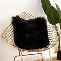 40*40cm Artificial Fur Soft Plush Decorative Throw Cushion Cover Pillow Cover Pillow Case for Sofa Couch Bed Chair Living Room Bedroom