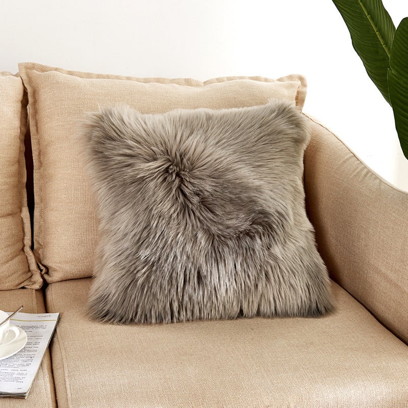 40*40cm Artificial Fur Soft Plush Decorative Throw Cushion Cover Pillow Cover Pillow Case for Sofa Couch Bed Chair Living Room Bedroom