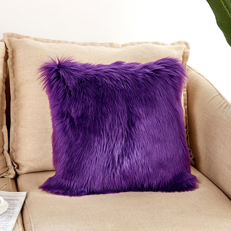 40*40cm Artificial Fur Soft Plush Decorative Throw Cushion Cover Pillow Cover Pillow Case for Sofa Couch Bed Chair Living Room Bedroom