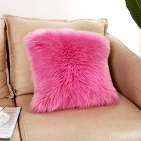 40*40cm Artificial Fur Soft Plush Decorative Throw Cushion Cover Pillow Cover Pillow Case for Sofa Couch Bed Chair Living Room Bedroom