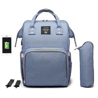 Large Capacity Baby Bag Diaper Bag Maternity Bag Mommy Bag Nappy Bag Stroller Bag with USB Charging Port,Blue