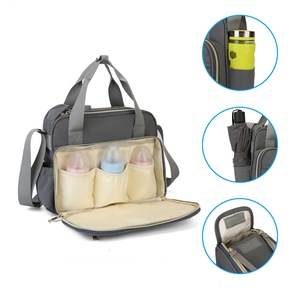 Diaper Bag Tote Nappy Bag with Shoulder Strap,Grey
