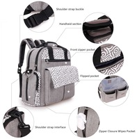 Large Capacity Baby Bag Diaper Bag Maternity Bag Mommy Bag Nappy Bag Stroller Bag Backpack with Insulated Baby Bottle Bag,Red