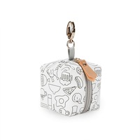 Pacifier Case Bag - Pacifier Holder with Clip for Diaper Bag Stroller Purse Charm,Line
