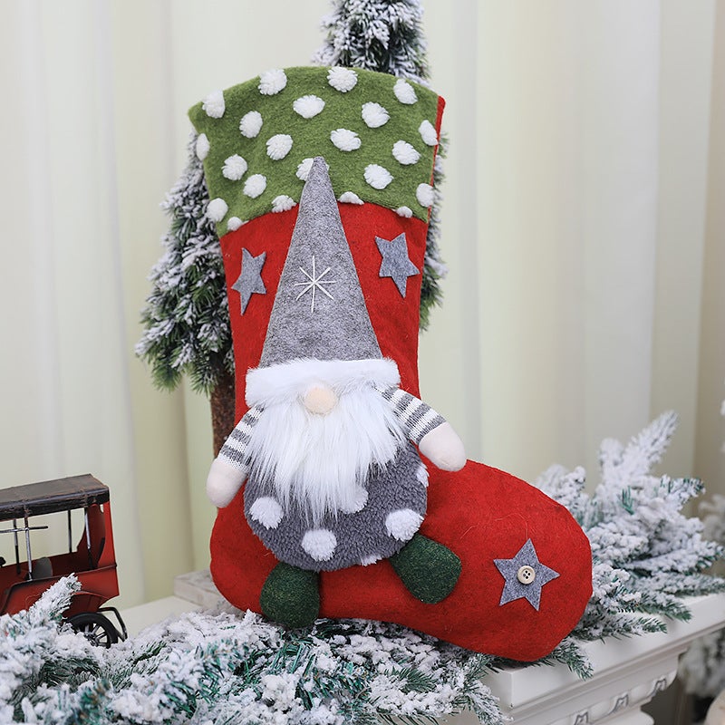 Christmas Stockings Family Holiday Party Decorations Stockings Xmas Stockings Gift Bag Candy Bag,Red