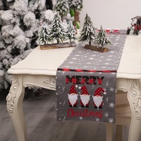 Christmas Table Runner Family Holiday Party Decorations Dining Table Decoration