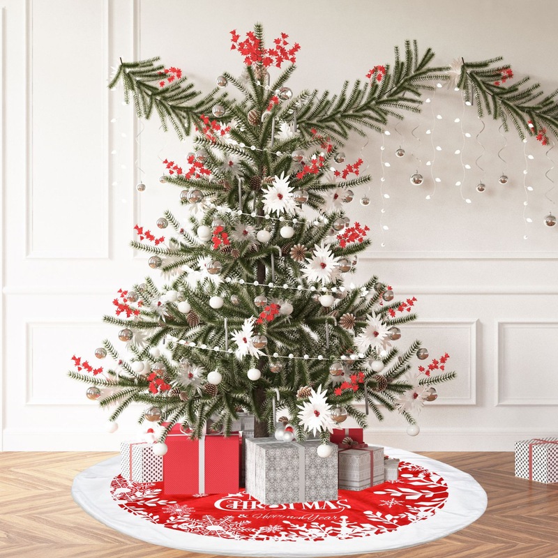 Buy Christmas Family Holiday Party Decorations Tree Skirt,Diameter 90cm