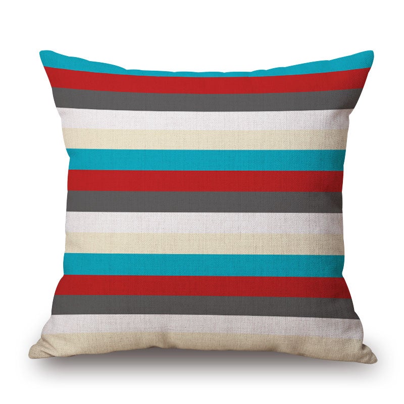 ColourMatching Stripes Decorative Throw Cushion Cover Pillow Cover Pillow Case for Sofa Couch Bed Chair Living Room Bedroom 80494