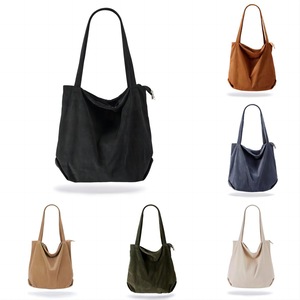 Corduroy Tote Bag Shoulder Bag Casual Handbag Large Capacity Bag
