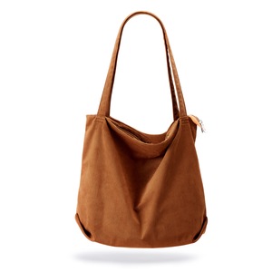 Corduroy Tote Bag Shoulder Bag Casual Handbag Large Capacity Bag,Brown