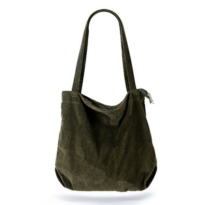 Corduroy Tote Bag Shoulder Bag Casual Handbag Large Capacity Bag,Green