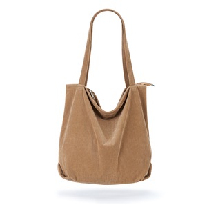 Corduroy Tote Bag Shoulder Bag Casual Handbag Large Capacity Bag,Khaki