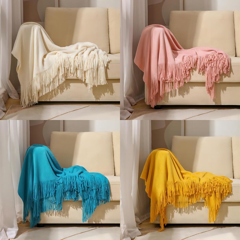 Buy Cozy Decorative Knit Woven Throw Blanket Sofa Throw Bed Throw Bed