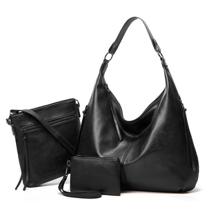 Crossbody Shoulder Bag Shoulder Tote Bag With Wallet Purse Soft PU Leather Handbags 3Pcs/Set