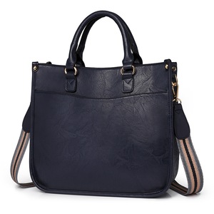 Crossbody Tote Bag with Guitar Strap Women Vintage Hobo Handba Shoulder Bag,Navy