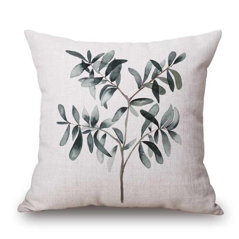 Green Leaves on Green Plants Decorative Throw Cushion Cover Pillow Cover Pillow Case for Sofa Couch Bed Chair Living Room Bedroom 85338