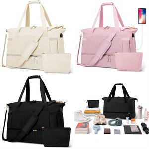 Gym Bag Sports Travel Duffel Bag Weekender Overnight Bag with Wet Pocket and Shoes Compartment