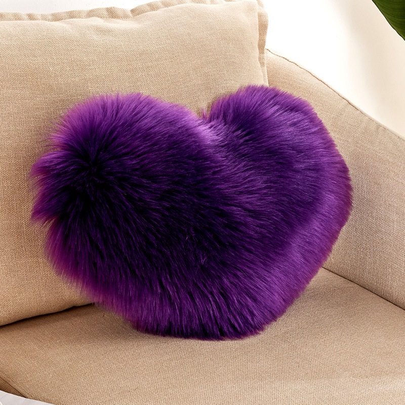 Buy Heart Shaped Fluffy Rug for Bedroom Plush Living Room Rug Furry ...