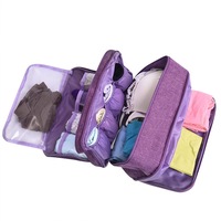 Portable Underwear Bra Storage Bag Waterproof Travel Toiletry Organizer,Purple