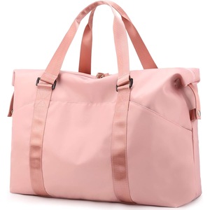 Sports Gym Bag with Wet Pocket and Shoes CompartmentTravel Duffel Bag,Pink