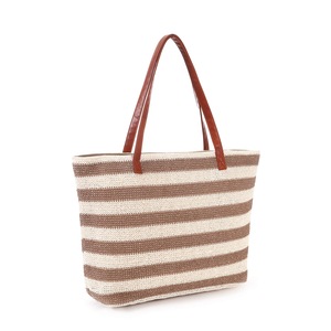 Coco Stripes Straw Beach Tote Beach Bag for Travel Gym Swim and Beach Holiday