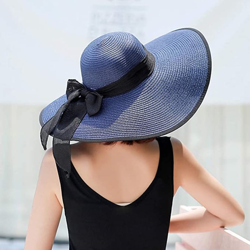 Buy Womens Folable Floppy Hat Wide Brim Sun Protection Straw Hat