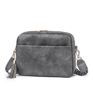Women Shoulder Bag Retro Tassel Crossbody Handbag,Grey