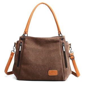 Womens Canvas Handbag Crossbody Bag Ladies Shoulder Bags Tote Bag with Zipper Ladies Crossbody Bag for Work,Shool,Daily