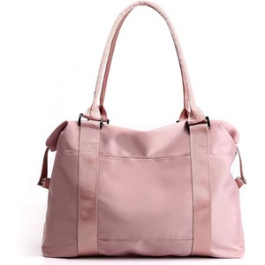 Womens Travel Duffle Bag Nylon Lightweight Shoulder Handbag Sports Tote Gym Bag Weekender Overnight Bag,Pink