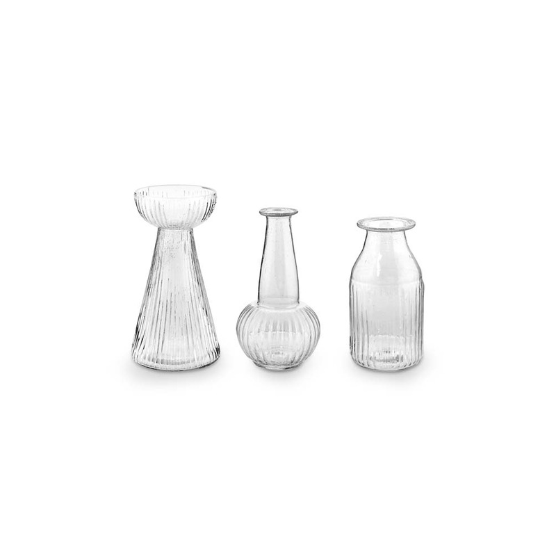 Buy VTWonen Set of 3 Small Glass Vases MyDeal