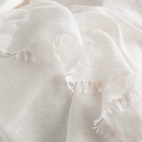 Cavallo French Linen throw White 130 x 200 Cms