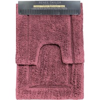 Renee Taylor 2 Piece 2200 GSM Tufted Bath Mat set Rosebud