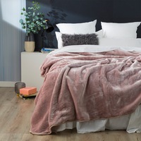 Renee Taylor heavy weight Acrylic Mink blanket Rose 220 x 240 cms