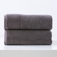 Renee Taylor Aireys 650 GSM Zero Twist 2 Pack Bath Sheet Nickel
