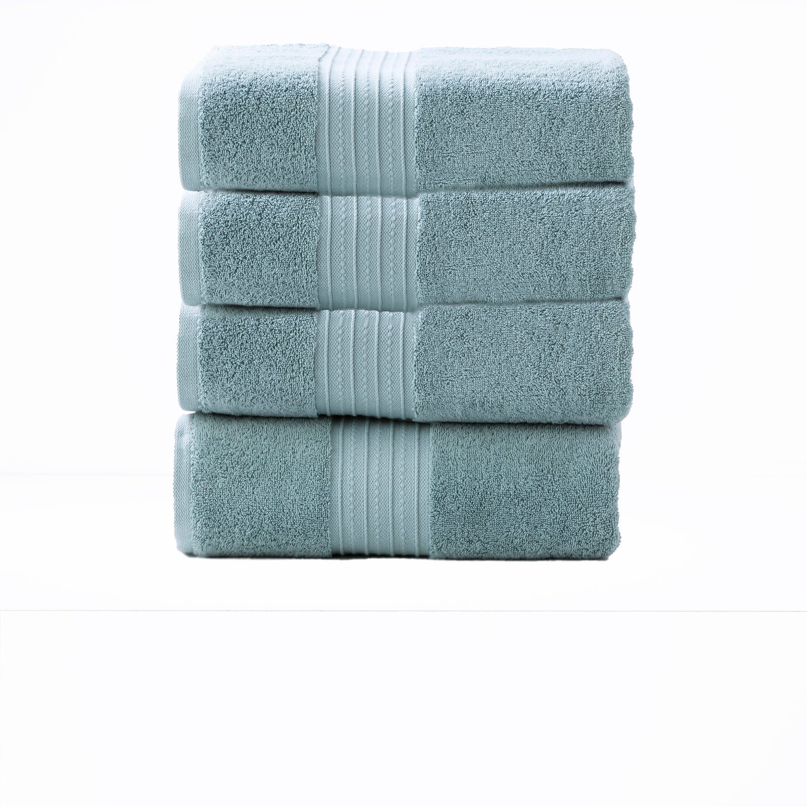 Renee Taylor Brentwood 650 GSM Low Twist 4 Piece Bath Towel Gray Mist