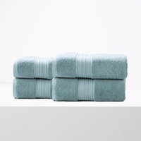 Renee Taylor Brentwood 650 GSM Quick Dry 4 Pack Bath Sheet Gray Mist