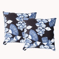 Renee Taylor Poly Velvet Printed Cushion filled 50 x 50 Cms Bush Land- Twin Pack
