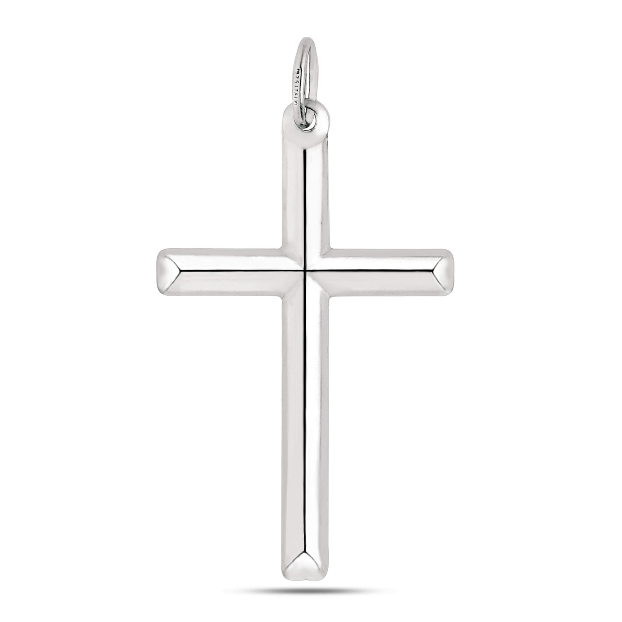 Sterling Silver Cross Pendant, 20 x 35 mm