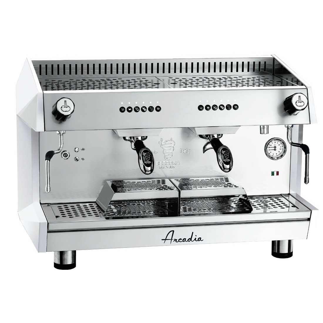 ARCADIA Professional Espresso coffee machine SS polish white 2 Group - ARCADIA-G2 Commercial Coffee machines
