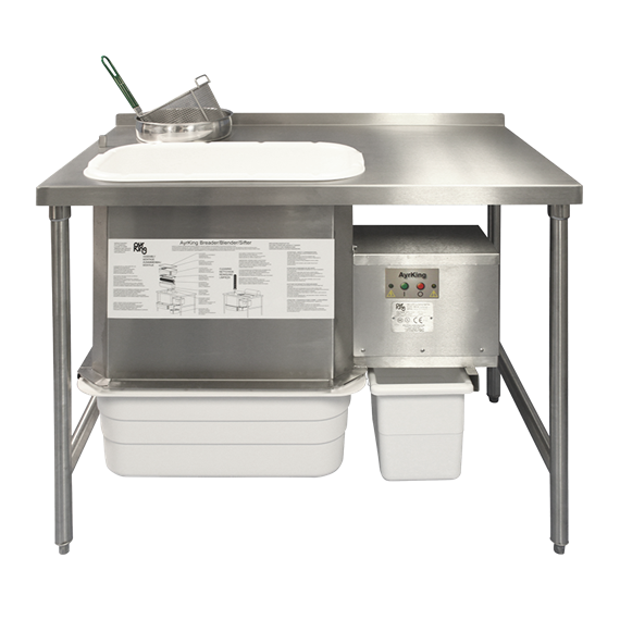 Ayrking Manual Breading Workstation - 1219 x 762 x 1371mm - Bread Crumb Machine (BBS-U-4830-BPC-JL) - BBS-U-4830-BPC-JL