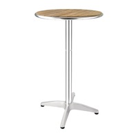 Bolero Ash Round Poseur Height Table 600mm - Cafe Tables (GR332) - GR332