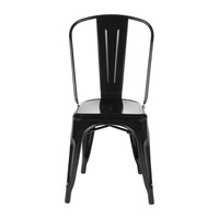 Bolero Black Steel Bistro Side Chair (Pack of 4) - Cafe Chairs (GL331) - GL331